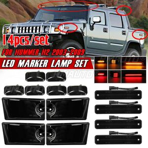 Kit de 14 feux de signalisation LED pour Hummer H2 2003-2009, répétiteur latéral, feux de toit de cabine, lampe 2004 2006 2007 2005 2008 - Product Image 1