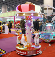Parc populaire enfants château 3 joueurs carrousel kiddie manèges enfants jeu carrousel arcade jeu Machine foire manèges à vendre