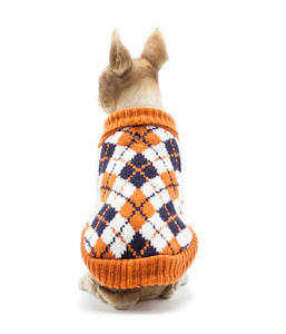 Manufacturer Wholesale Navy Blue Yellow Plaid Winter Dog <b>Sweater</b> - Product Image 6