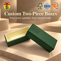 Boîte de parfum vide de luxe personnalisée en carton avec fermeture à rabat de couleur verte, emballage cadeau d'usine avec logo de luxe