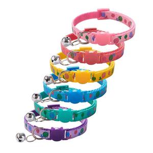 Haustier Halskette Kätzchen Halsband Hunde halsband Cartoon Katze Tasmas Halsband Mit Glocken hals riemen Polyester Verstellbare Schnalle Kätzchen Welpe - Product Image 2
