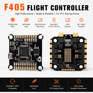 Contrôleur de vol FPV F405 Stack 8S 60A 65A 80A 100A 120A ESC FC Kit ESC pour Drone de Course UAV - Product Image 6