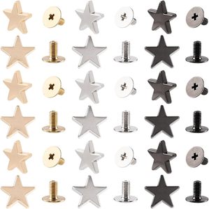 Magibeads Sets Star Leather Rivets Kit Cute Alloy <b>Purse</b> Screws Back Buttons Decorative Rivets Tightener Metal Buckle Studs For C - Product Image 1