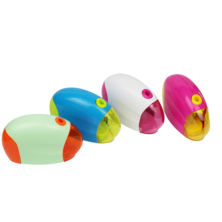 Электрическая точилка для карандашей, многоцветный корпус из АБС-пластика, большая емкость, для студентов, HS934