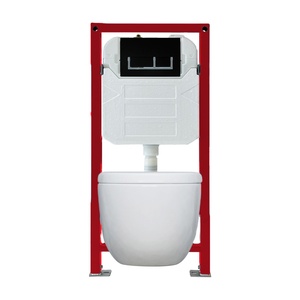 <span class=keywords><strong>Cisterna</strong></span> Empotrada de HDPE de Alta Calidad con Botón de Descarga, Tanque de Agua Moderno para Inodoros de Baño Montados en la Pared - Product Image 5