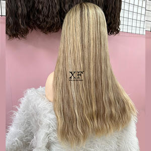 Più popolare <span class=keywords><strong>colore</strong></span> <span class=keywords><strong>biondo</strong></span> <span class=keywords><strong>chiaro</strong></span> 24 pollici lunghi ondulati capelli umani europei HD Swiss Top in pizzo parrucche - Product Image 3