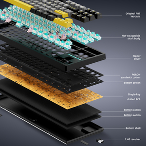 Bàn phím cơ thể thao điện tử K88 đầy đủ phím nóng có thể tráo đổi Máy tính chơi Game máy tính xách tay chất liệu PBT Bàn phím chơi game RBG - Product Image 3