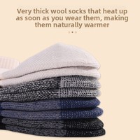 Chaussettes de randonnée en laine mérinos épaisse pour l'hiver, chaussettes de ski antibactériennes à séchage rapide pour hommes