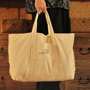 Bolsas de Mano Promocionales de Lona de Algodón con Cierre de Botón, para Uso Diario, Compras Navideñas, Todas las Temporadas - Product Image 3