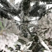 Ornements de Noël, arbre de Noël artificiel blanc en PVC et PE mélangés avec LED