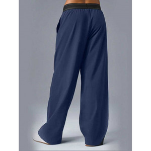 Pantalones Anchos de Crepé Elástico y Transpirable para Mujer, Cintura Elástica, Primavera, Tallas S M L, Ajuste Cómodo, Casual - Product Image 6