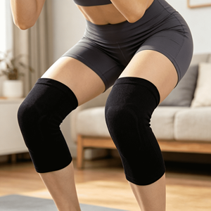Genouillères de compression respirantes en silicone pour la danse, genouillères de pole dance en gel, manchons de compression en silicone pour les genoux - Product Image 1