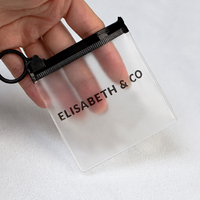 Pochette à bijoux en PVC personnalisée OEM, sac à fermeture éclair transparent, emballage cadeau pour bijoux, sac à fermeture éclair en PVC imperméable, vente en gros en vrac