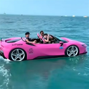 Bateau de plaisance inspiré de la <span class=keywords><strong>Ferrari</strong></span>, prix d'usine, bateau à réaction, rouge élégant, pour croisières de loisirs et divertissements en parc aquatique - Product Image 1