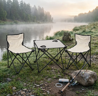 Ensemble de table et de chaises pliantes portables pour le camping, meubles de pique-nique robustes pour l'extérieur