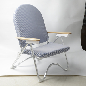 Blu Navy pesante oversize imbottito pieghevole in alluminio Teak braccioli <span class=keywords><strong>poltrona</strong></span> reclinabile <span class=keywords><strong>sedia</strong></span> <span class=keywords><strong>a</strong></span> <span class=keywords><strong>sdraio</strong></span> con cuscino - Product Image 4