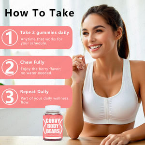 Venta caliente BBL Gummy Curvy Body Bears Shape Breast Gummy <span class=keywords><strong>Top</strong></span> Support <span class=keywords><strong>Muscle</strong></span> Gain Suplemento de vitamina 60 Count - Product Image 4