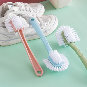 Shoe <b>Brush</b> Double Sided Circular Bristle For Cleaning Shoes Household Use Random Color FH 220 - Product Image 1