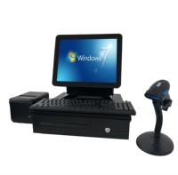 2023 écran tactile tout en un système de paiement en espèces caisse enregistreuse terminal machine balance pos