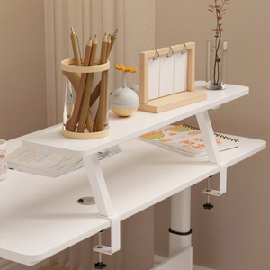 Organizador de Escritorio Extensible Moderno de Una Sola Capa, Ajustable, con Abrazadera, Estante de Escritorio con Estilo - Product Image 6