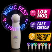 Ventilador LED Portátil Personalizado con Mensaje y Logotipo para Festivales de Música, Ideal para Iluminar el Público, Regalos y Artículos Promocionales