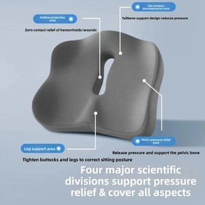 Cojín de Asiento Premium en Forma de U con Espuma Viscoelástica y Funda de Seda de Leche, Transpirable y Cómodo, Soporte Lumbar para Sillas de Oficina y Estudio - Product Image 3