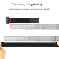 Sangles de fixation à cliquet élastiques de 15 cm avec attaches auto-agrippantes, noires et blanches, télescopiques pour