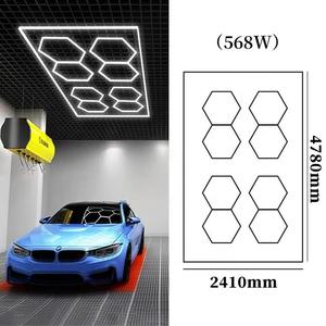 Lampe en nid d'abeille pour atelier automobile, <span class=keywords><strong>design</strong></span> géométrique, luminosité élevée, lampes de travail hexagonales pour <span class=keywords><strong>garage</strong></span>, lumière LED hexagonale - Product Image 5