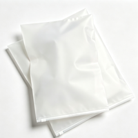 Sacs à fermeture éclair personnalisés en PE imperméable, matériaux recyclés, semi-transparents, avec logo mat givré, auto-scellants