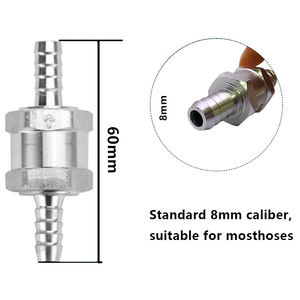 วาล์วกันกลับแบบลม C-Way Ball Pneumatic 2-Way Non-Return Check Valve ซีล PTFE ทนอุณหภูมิสูง สำหรับน้ำ ขนาด 1/2 นิ้ว BSPT เกลียวใน สแตนเลส - Product Image 4