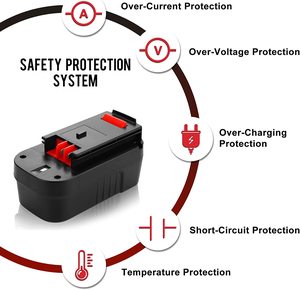 Batterie de remplacement de haute qualité <span class=keywords><strong>18V</strong></span> 1.3Ah3.0Ah NIMHNICD pour HPB18-OPE 244760-00 A1718 FS18FL Compatible avec <span class=keywords><strong>Black</strong></span> & <span class=keywords><strong>Decker</strong></span> - Product Image 4