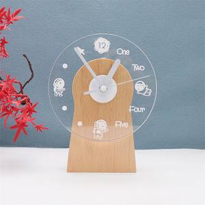 Horloge murale 3D Festival musulman moderne <span class=keywords><strong>Table</strong></span> en bois bureau cadran éclairé par LED éclairage blanc chaud pour chambre à coucher - Product Image 6