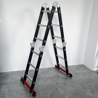 4*2 4*3 4*4 4*5 Marches Escabeau Compact Pliant Polyvalent en Acier au Carbone
