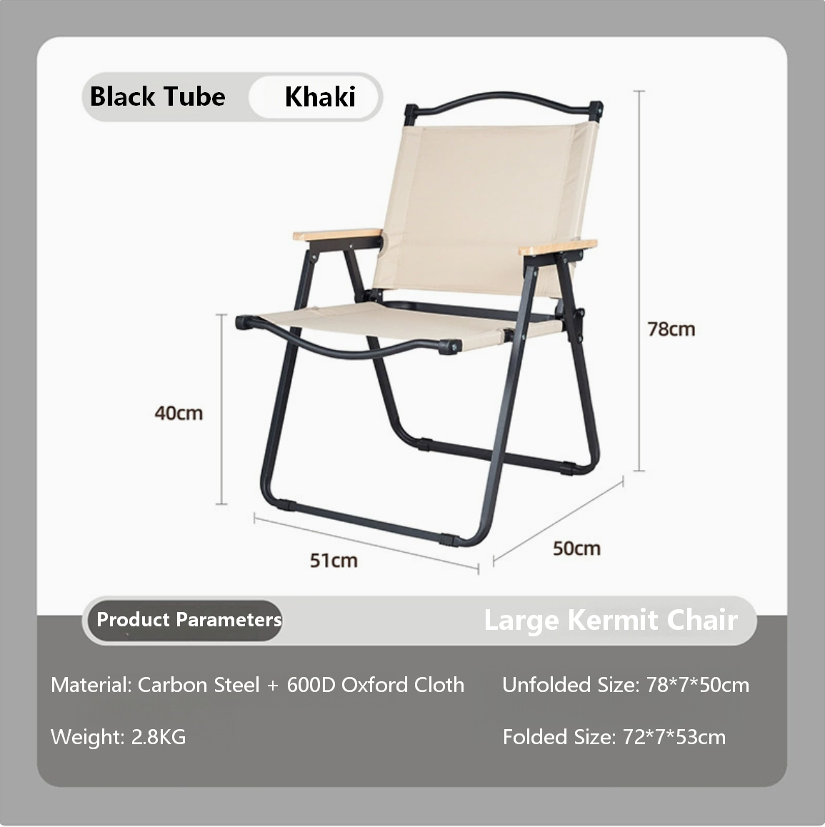 Tubo negro - caqui - talla grande