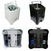 Prix d'usine Fonction sans fil Boîtier blanc 6x18w Alimenté par batterie LED DMX RGBW Lumière de scène LED