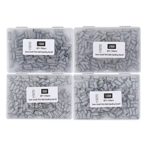 3mm Nail Sanding Bands-80/120/180/240 Grit <b>Mini</b> Nail <b>Drill</b> Bit Electric Nail File Accessory Polishing Manicure Tool 50/100pcs - Product Image 5