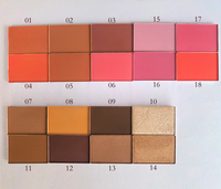 Palette de maquillage quotidienne en poudre, double couche, végétalienne, noire, haute pigmentation, longue tenue, avec logo personnalisé, pour le contour et le blush – Vente en gros