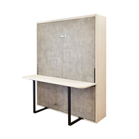Vente en gros de meubles électriques automatiques montage mural double taille vertical pliant escamotable lit et bureau muraux avec moteur