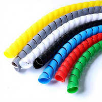 Tube spirale flexible et durable en PE de 8 mm - 3 mètres, gaine de gestion de câbles multicolore 12V/24V pour la maison, le bureau et l'électronique automobile