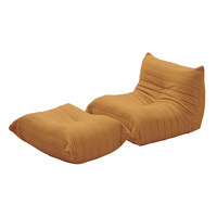 Gelbes Nordisches Modulares Sofa-Set mit Weichem Komfort und Samtbezug, Vakuumkomprimiert für Wohnzimmer-Sitzgelegenheiten