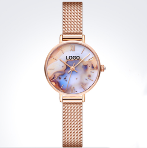 <span class=keywords><strong>Montre</strong></span>-bracelet de luxe pour <span class=keywords><strong>femme</strong></span> avec logo personnalisé, étanche, <span class=keywords><strong>classique</strong></span>, haut de gamme - Product Image 1