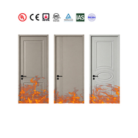 Portes coupe-feu en bois massif certifiées UL pour hôtels, insonorisées, à surface plane, pour bâtiments commerciaux