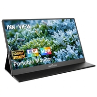 Écran portable InnoView 1080P FHD HDR USB Type C, deuxième écran LCD de 15,6 pouces pour jeux