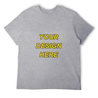 T-shirt en coton uni à col rond et manches courtes, basique, personnalisable avec photo, texte, logo, impression, design, vente en gros