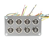 YH-DY-23-8 Panel Logam Elektronik Berlapis Embun Beku Sakelar Tombol 8-Posisi 16A DC12V Aluminium Oksida Untuk Penggunaan Peralatan Rumah Tangga