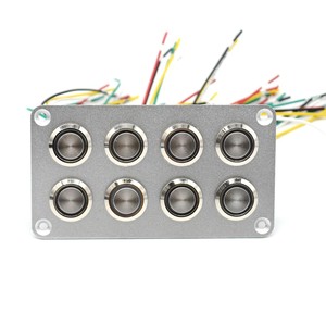 YH-DY-23-8 Metal frosted panel, 8-position metal button panel, 16A DC12V, aluminum oxide, button <b>switch</b> - Product Image 2