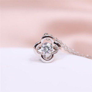 Collar de circón florífero de plata 925 personalizado, accesorio de personalización privado, Decoración Para Boda y compromiso - Product Image 6