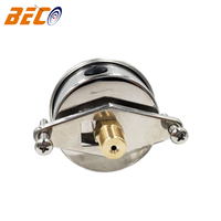 2.5" Water Pressure Gauge 0-10bar/140psi with Red Memory Pointer U-bracket Oil Filled Shock-Resistant Pressure Gauge Back Mount