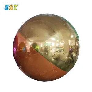 80 سنتيمتر صغيرة عاكس كرة ديسكو العملاق نفخ بالون الكرة مع الملونة الانارة المجال ل في الهواء الطلق