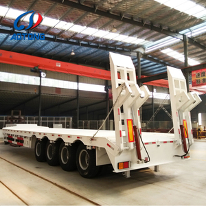 Semi-<span class=keywords><strong>remorque</strong></span> surbaissée à 3 essieux de 60 tonnes, norme ISO, avec châssis renforcé pour les projets d'infrastructure - Product Image 1